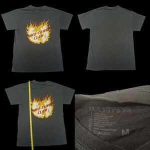 Wu-Tang Clan Shirt Mens Medium Black Rap Hip Hop Flames Fire Music Hip-hop Logo